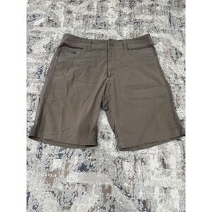 Kuhl Radikl Brown Cotton Blend Utility Hiking Shorts Mens 35